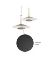 ORION * COLGANTE LED NEGRO/CUERO  2L*8W 3000K